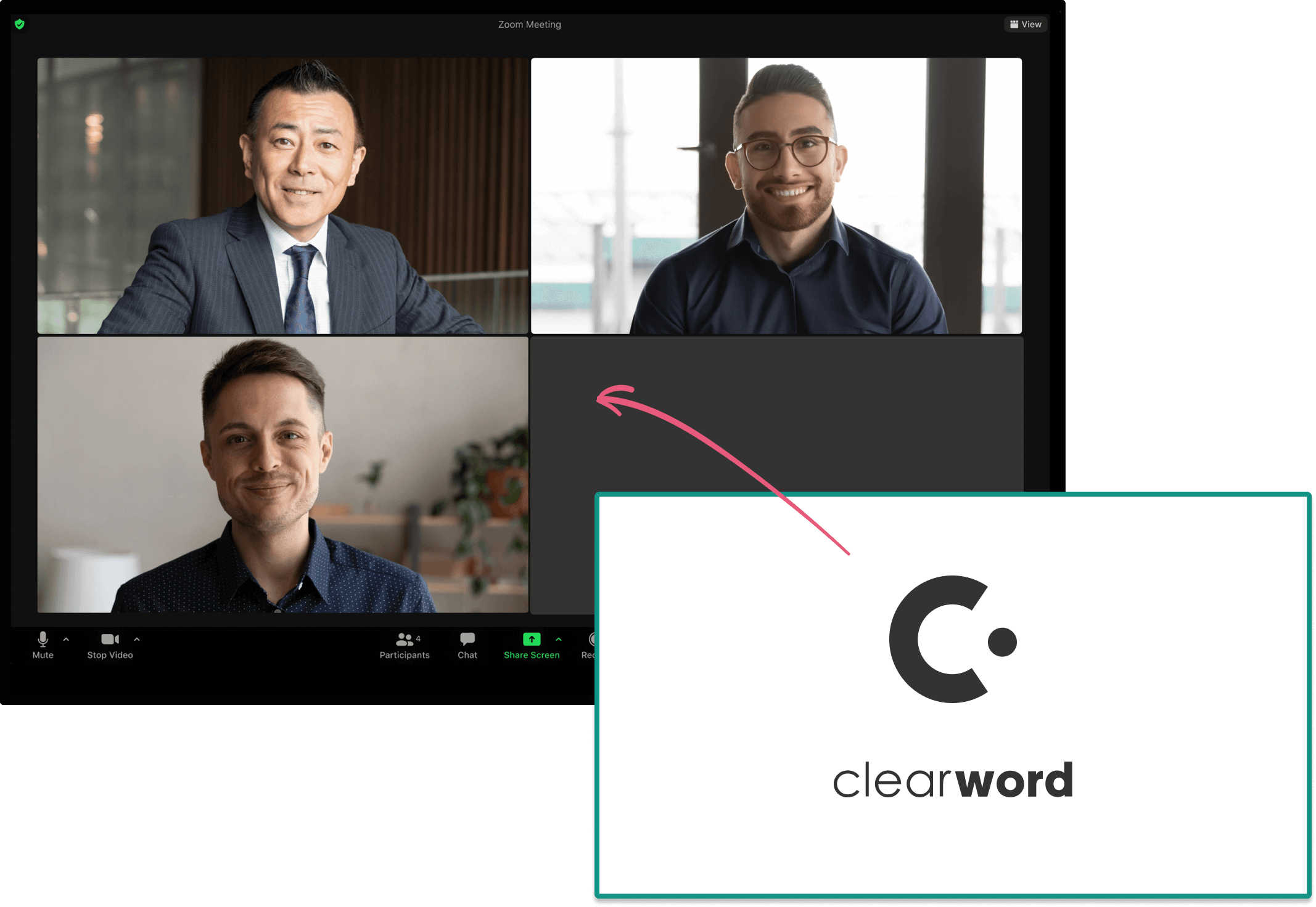 Product image of Clearword automated summary within a single meeting page.